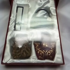 Mini Handbag Ornaments vintage set of 4 purse handbags original package